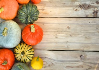 kabaklar ve squashes ahşap kurullarında