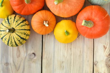 kabaklar ve squashes ahşap kurullarında