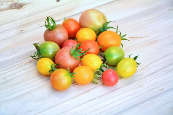 Colorful various cherry tomatoes — Stock Photo, Image