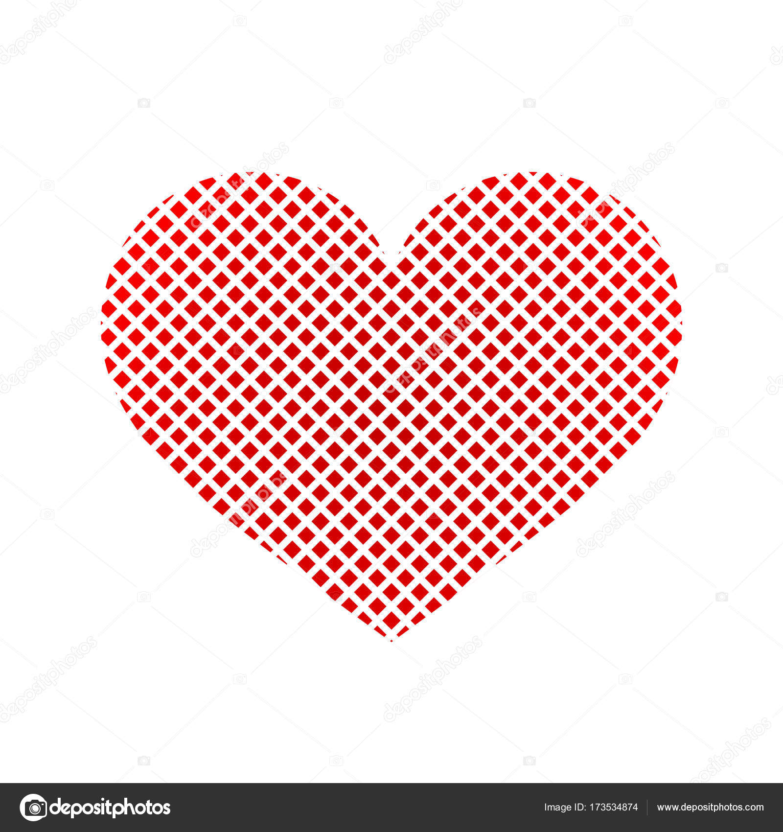 Download Red heart checkered icon — Stock Vector © Studiobarcelona ...