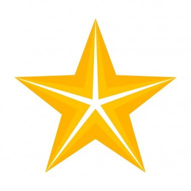 Beş köşeli altın yıldız.