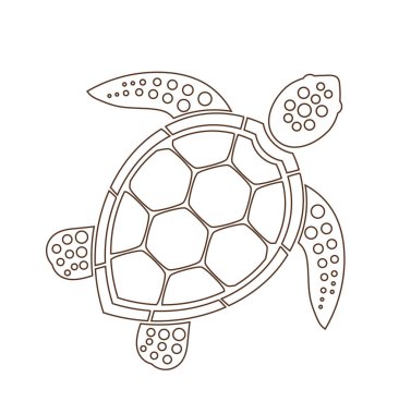 Deniz kaplumbağası çizgisi simgesi