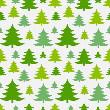 Yeşil Noel ağaçları seamless modeli