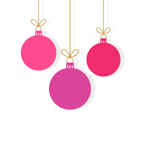 Різдвяні кульки висять прикраси — стоковий вектор