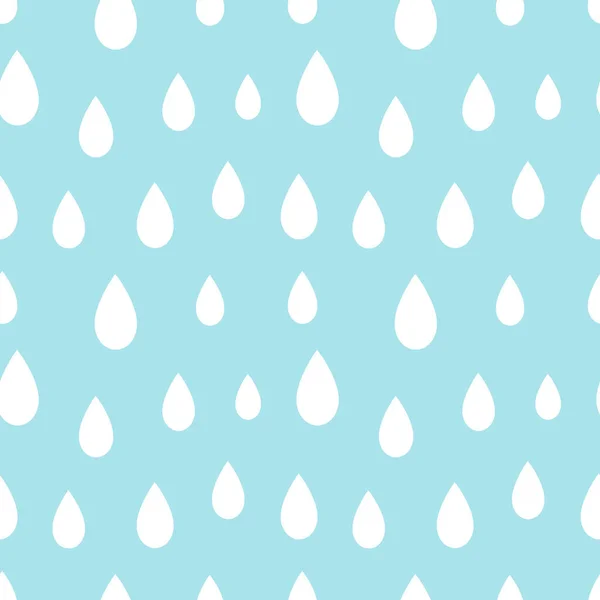 Yağmur kesintisiz mavi desen — Stok Vektör