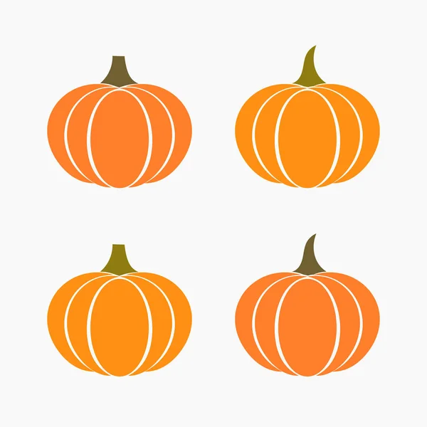 Set van herfst pompoen pictogrammen — Stockvector