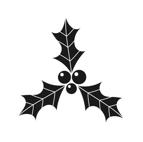 Christmas holly berry ikona. — Stockový vektor