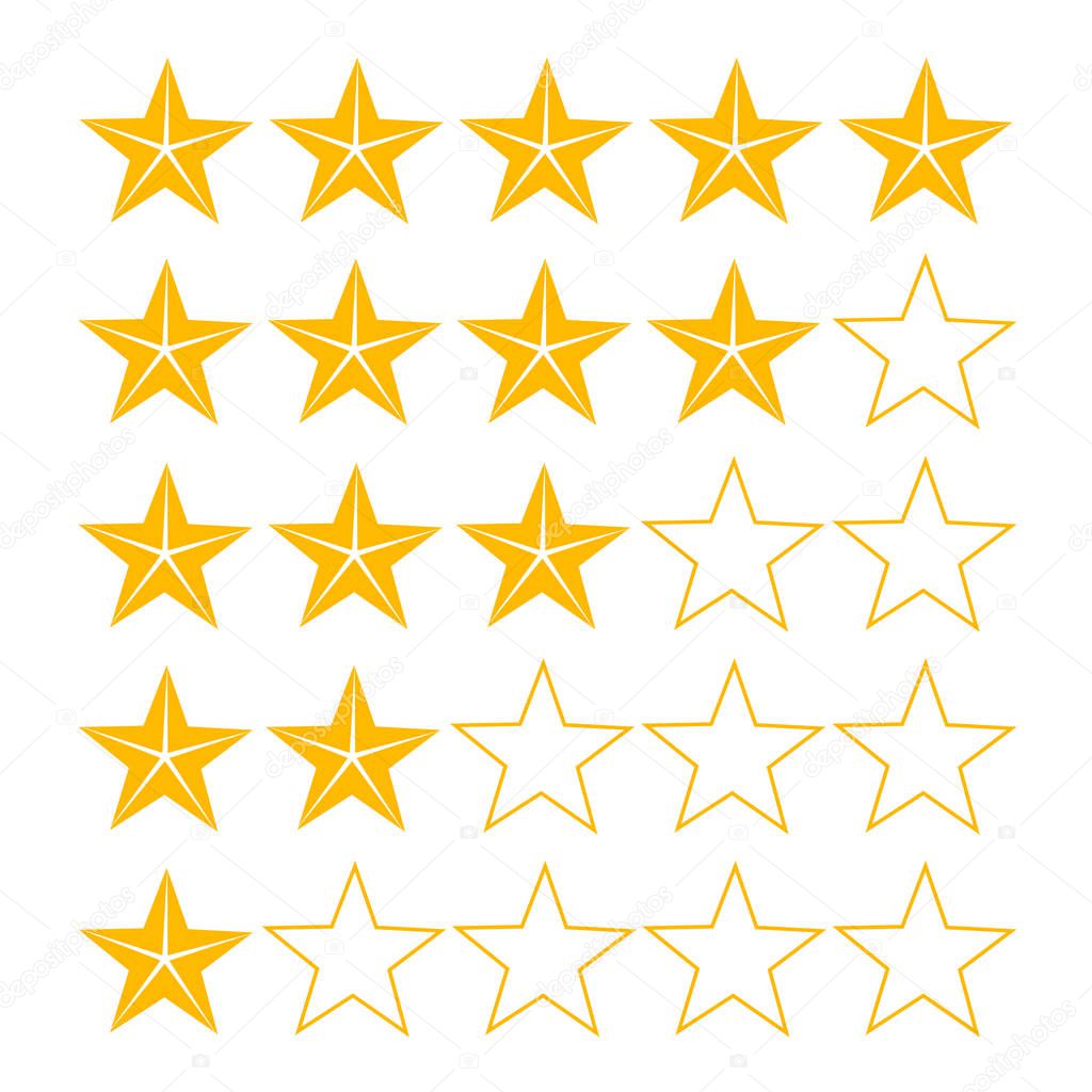 Rating stars symbols
