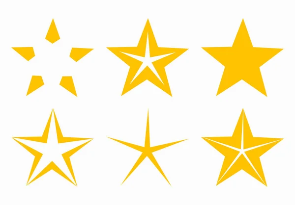 Cinq étoiles d'or points icônes — Image vectorielle