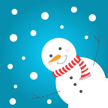 Fularlı mutlu kardan adam