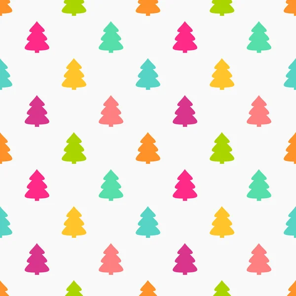 Weihnachtsbäume Farben nahtlose Muster — Stockvektor