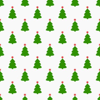 Yıldız seamless modeli ile Noel ağaçları