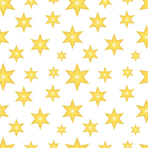 Χρυσά αστέρια Χριστούγεννα μοτίβο — Διανυσματικό Αρχείο