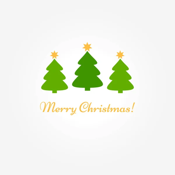 Tři vánoční stromky s hvězdami — Stockový vektor