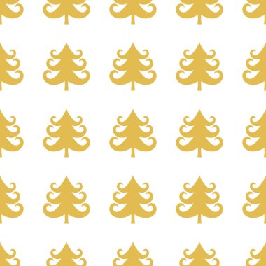 Noel ağaçları altın desen