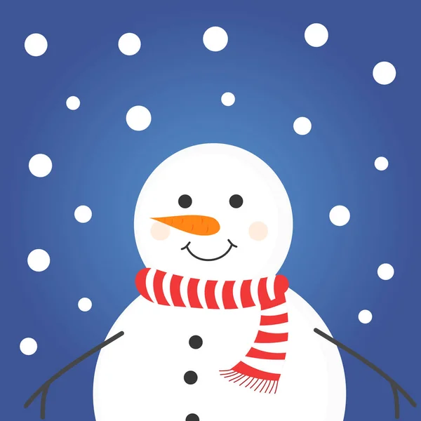 Снеговик в шарфе . — стоковый вектор