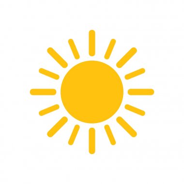 Güneş simge vektör