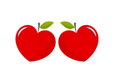 Kırmızı kalp şeklinde elma