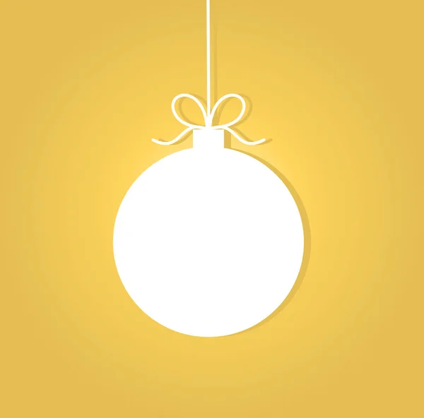 Palla di Natale su sfondo dorato — Vettoriale Stock