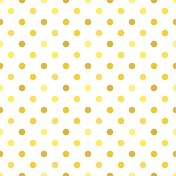 Polka dots gouden patroon — Stockvector