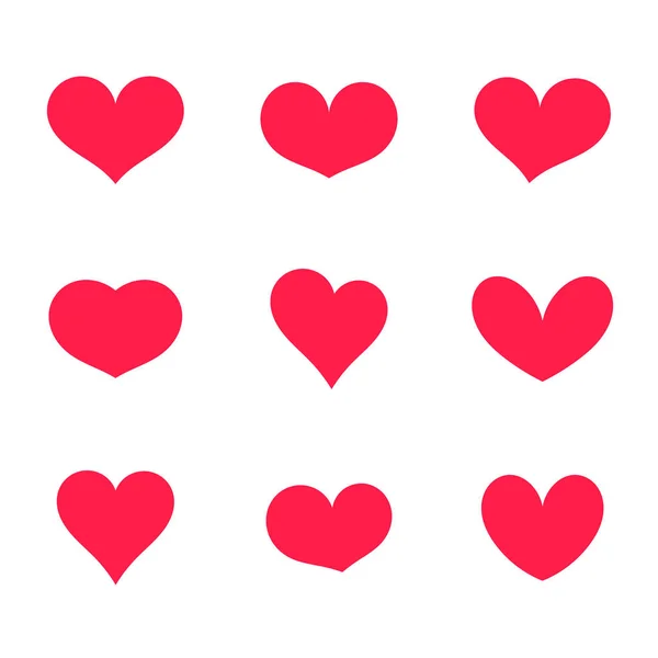 Hjärtan ikoner collection — Stock vektor