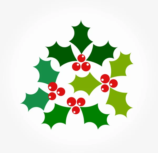 Christmas holly berry symbols — Stock Vector