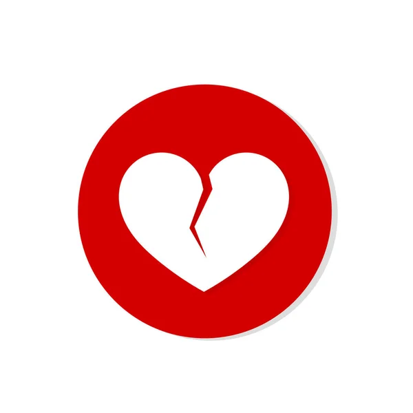 Ikona złamanego serca — Wektor stockowy