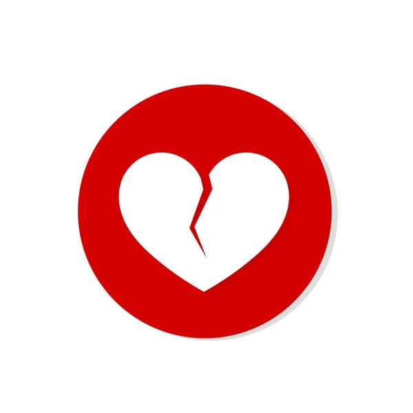 Broken heart icon — Stock Vector