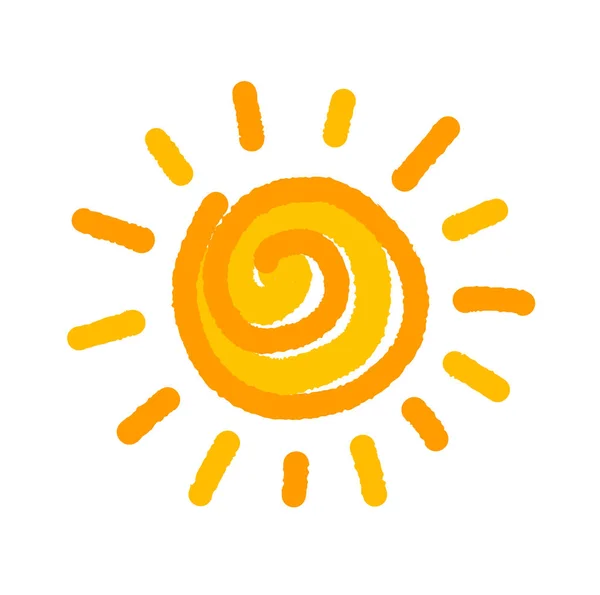 Sun drawing symbol — Stock Vector