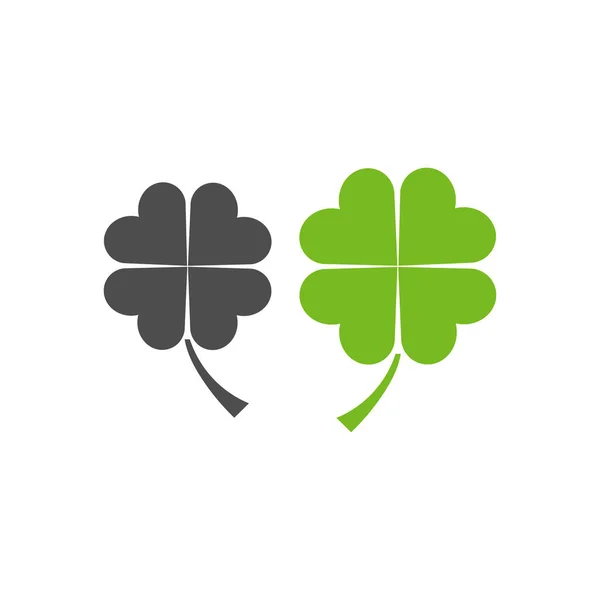 Four leaf clover icons — Stock Vector