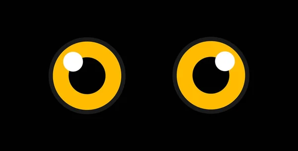 Owl eyes in the dark. — Stock Vector