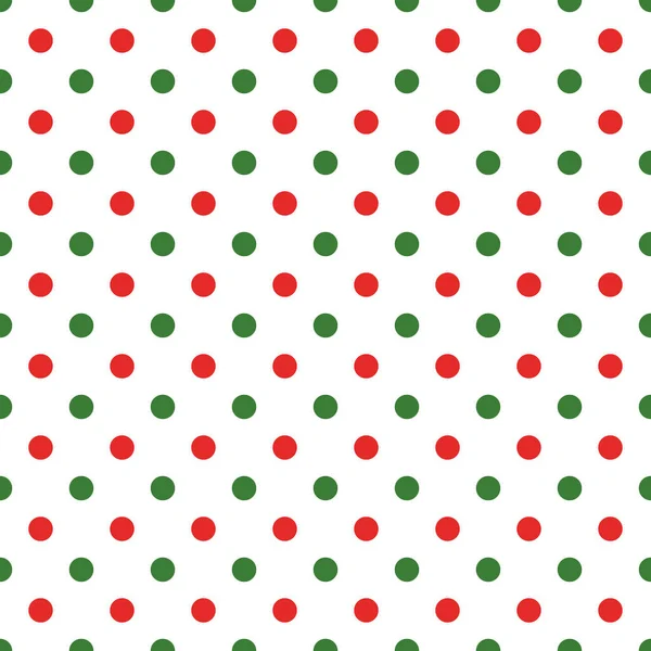 Pois rouge et vert motif de Noël . — Image vectorielle