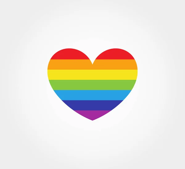 Corazón del arco iris icono . — Vector de stock