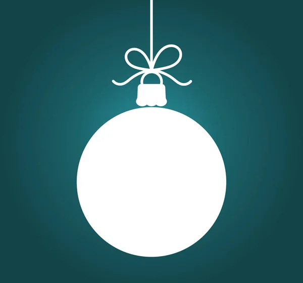 Kerstmis bauble opknoping ornament op donkerblauwe achtergrond. — Stockvector