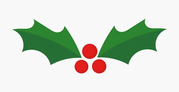 Noël houx baies icône . — Image vectorielle