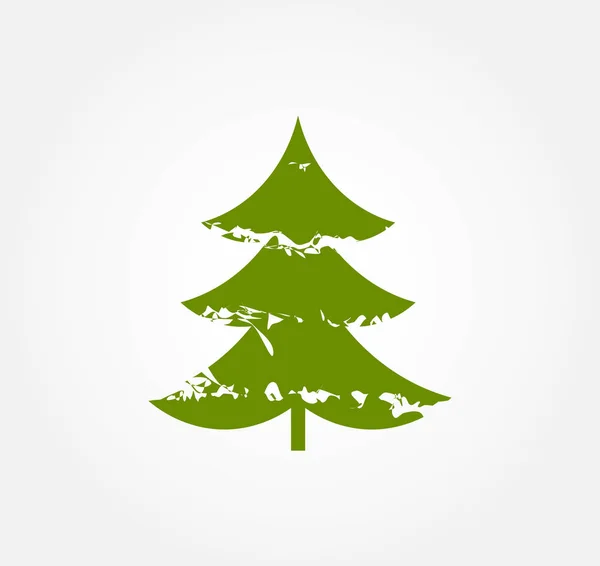 Icono de árbol de Navidad verde . — Vector de stock