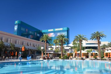 Las Vegas Mgm Grand otelde açık yüzme havuzu