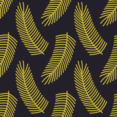 Noel altın köknar dalları pürüzsüz desen.