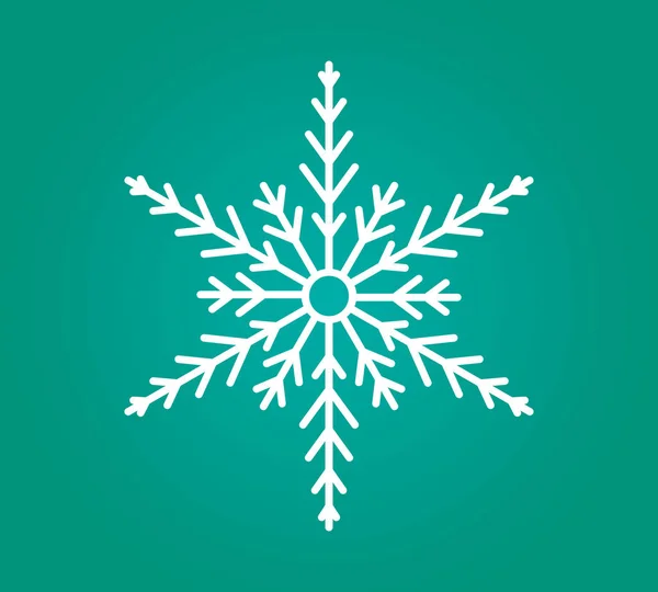 Icona fiocco di neve bianco . — Vettoriale Stock