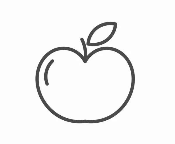 Icono de contorno de forma de manzana . — Vector de stock