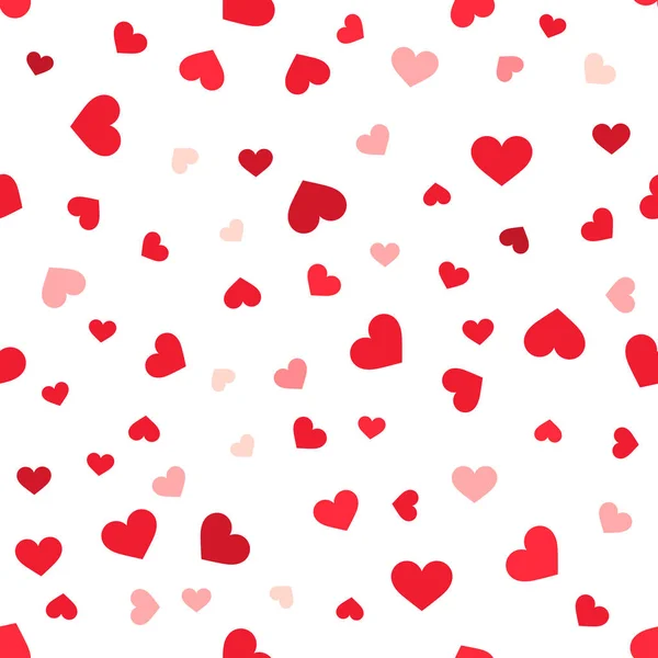 Hearts confetti seamless pattern. — 스톡 벡터