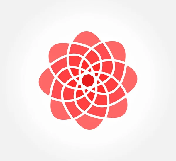 ไอคอนเรขาคณิตดอกไม้สีชมพู . — ภาพเวกเตอร์สต็อก