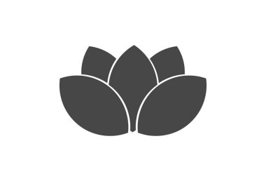 Lotus çiçekleri sembol simgesi. Vektör illüstrasyonu.