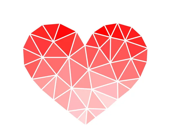 Абстрактний Значок Серця Зроблений Трикутників Векторні Ілюстрації — стоковий вектор