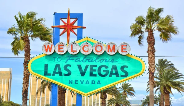 Welcome Fabulous Las Vegas Nevada Sign Strip Saint Patrick Day — Stock Photo, Image