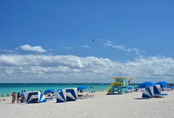 Miami Beach Usa Marca 2017 Kolorowa Wieża Ratownicza South Beach — Zdjęcie stockowe