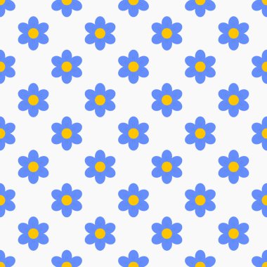 Mavi beni unutsun. Çiçeksiz desen değil. Vektör illüstrasyonu.