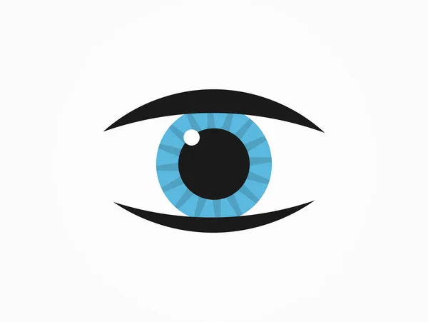 蓝眼睛象征图标 矢量说明 — 图库矢量图片