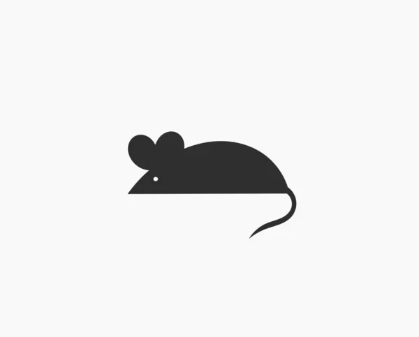 Black Mouse Shape Icon Vector Illustration — Stock Vector