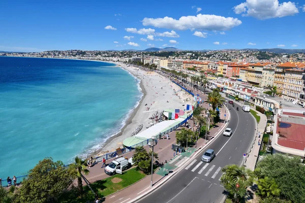 Nizza French Riviera Cote Azur Itt Provence Franciaország Partvidék Tájképe — Stock Fotó